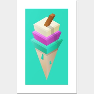 Isometric Ice Cream Posters and Art